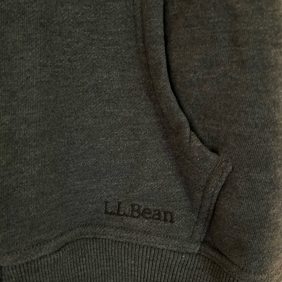 L.L. Bean Sherpa Lined 1912 Hoodie Sweatshirt Charcoal Size Small - Picture 2 of 11